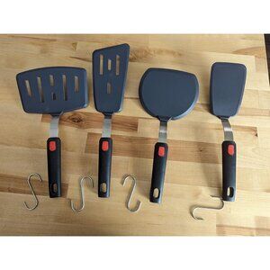 4-Pack SpatulasHeat Resistant Set Nonstick Cooking Utensils BPA Free Rubber